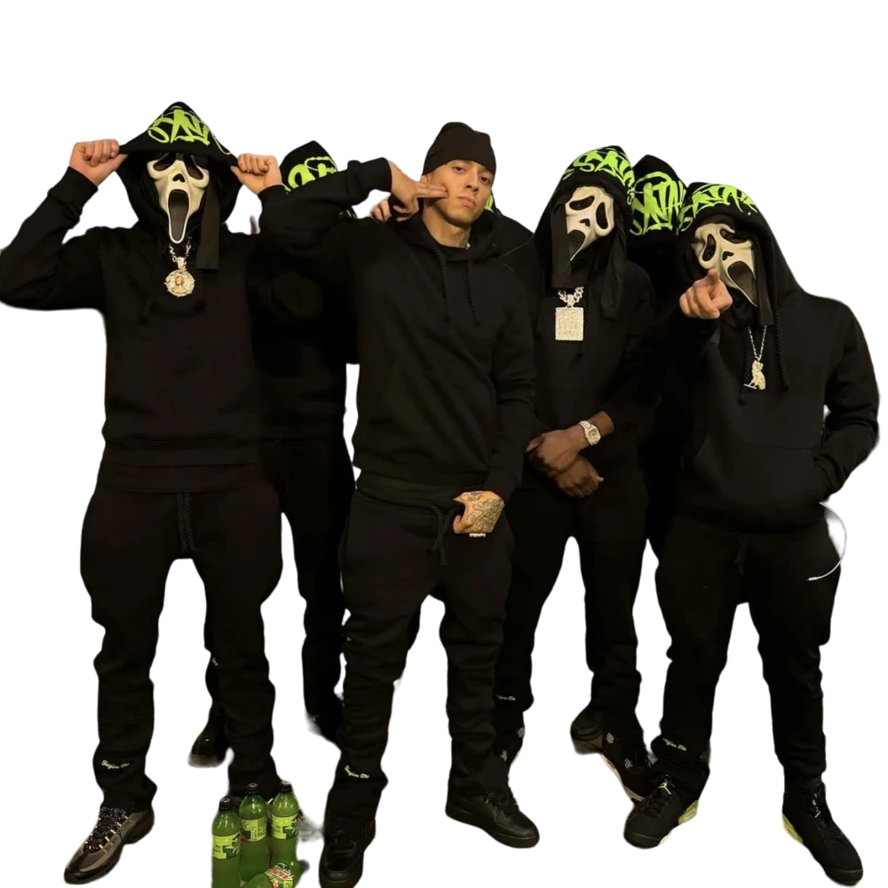 Conjunto Moletom Syna World Preto/Verde