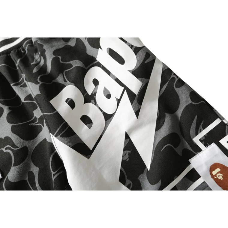 Bermuda Bape Bapesta Camuflada Cinza