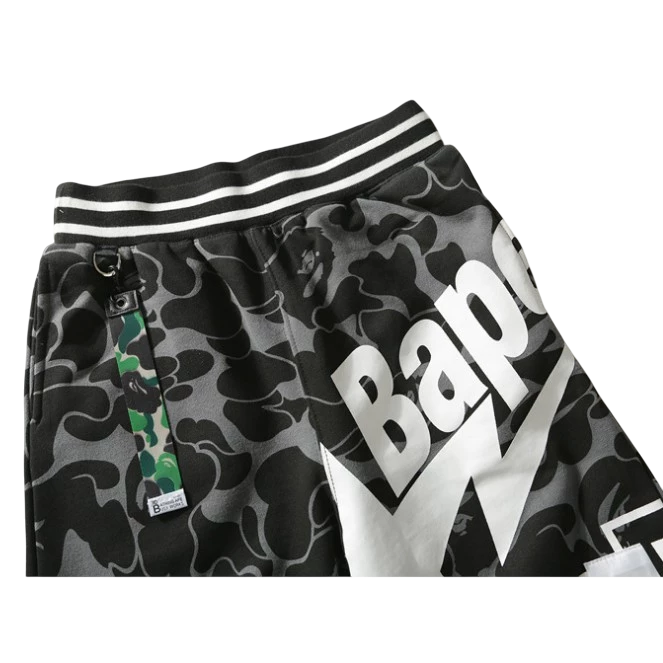 Bermuda Bape Bapesta Camuflada Cinza
