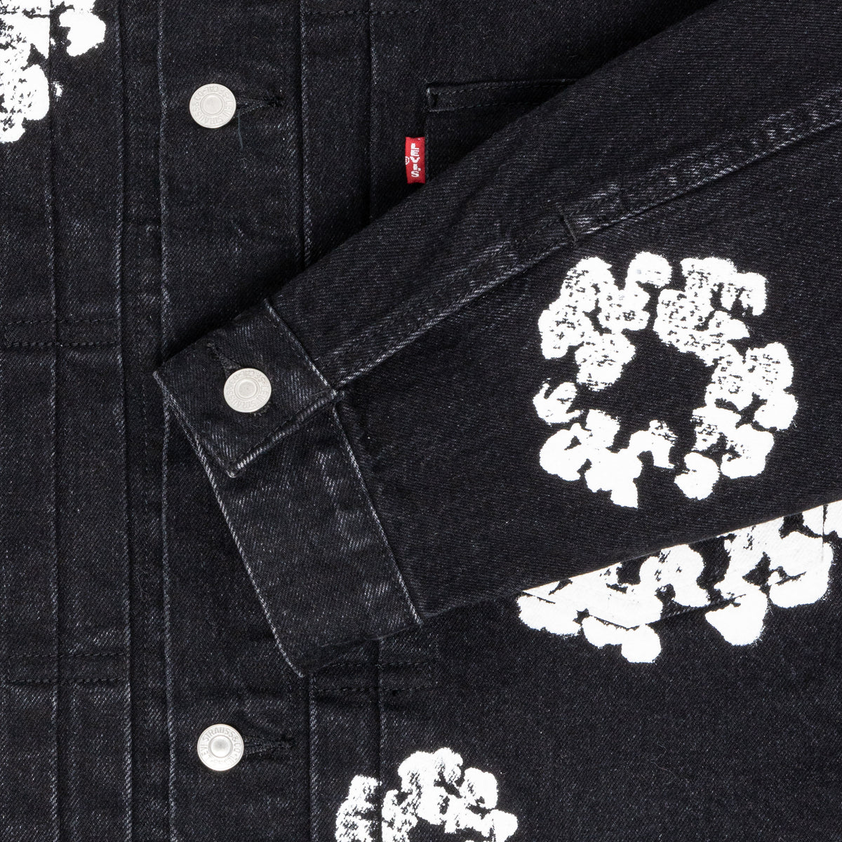 Jaqueta Jeans Light Wash Denim Tears x Levi's Preta