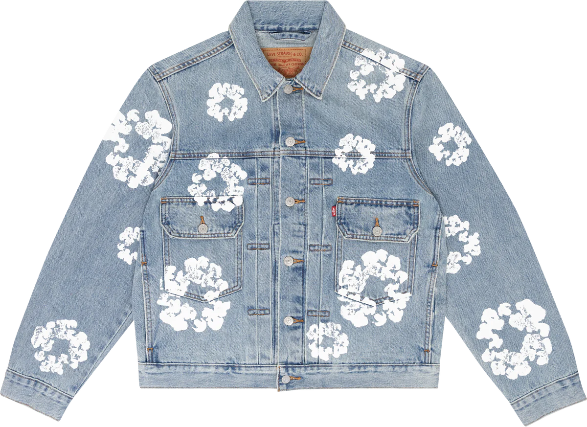 Jaqueta Jeans Light Wash Denim Tears x Levi's Azul