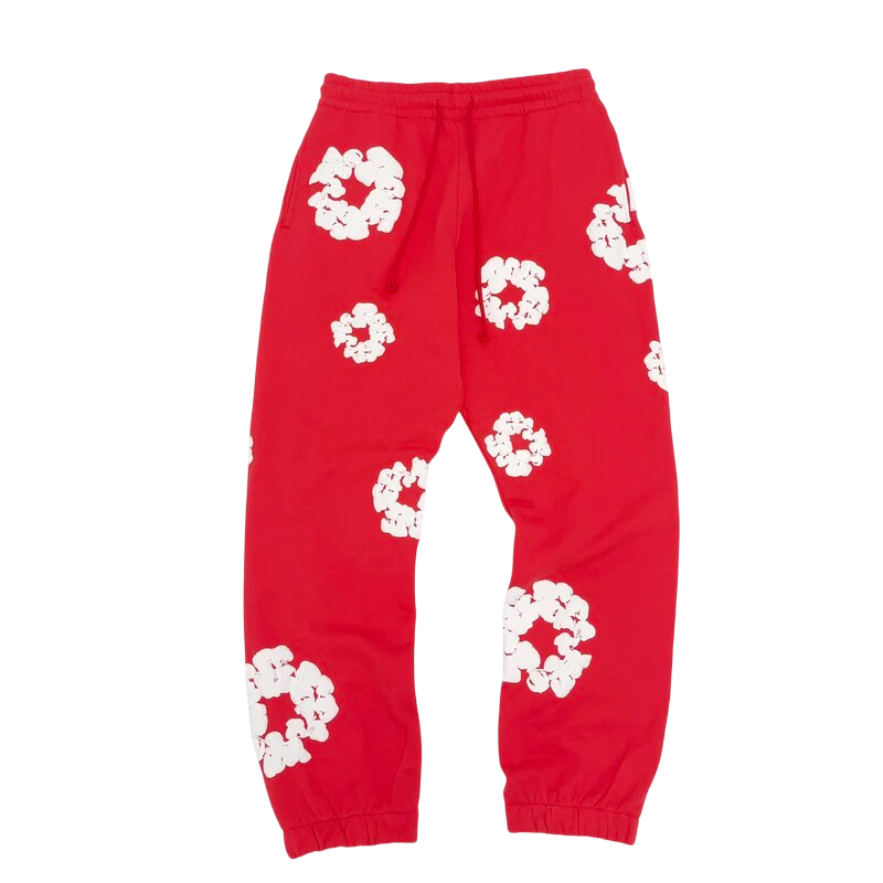 Calça Moletom The Cotton Wreath Denim Tears Vermelha