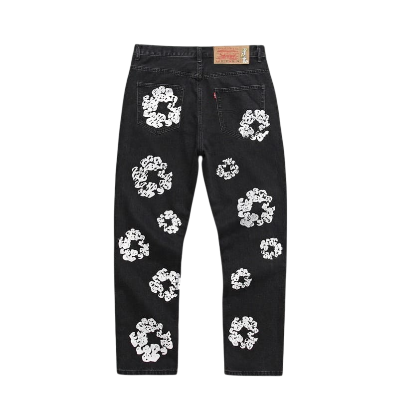 Calça Jeans Light Wash Denim Tears x Levi's Preto