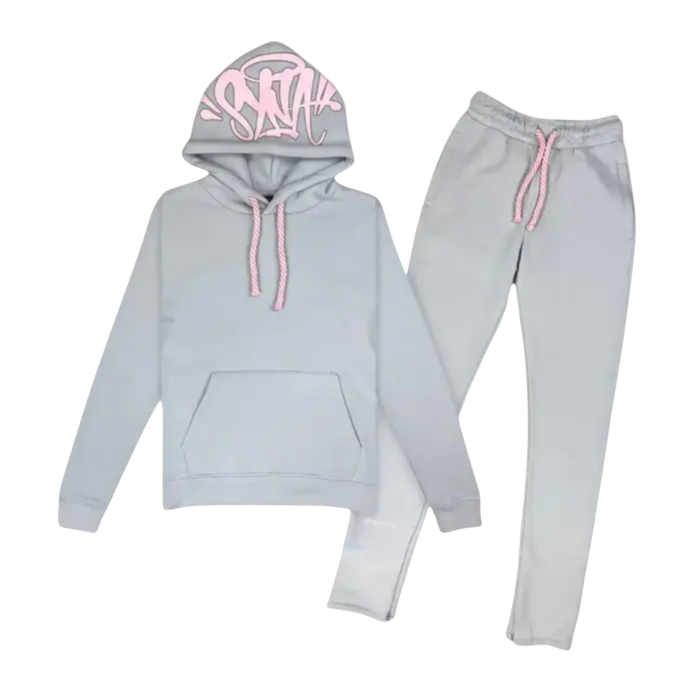 Conjunto Moletom Syna World Cinza/Rosa