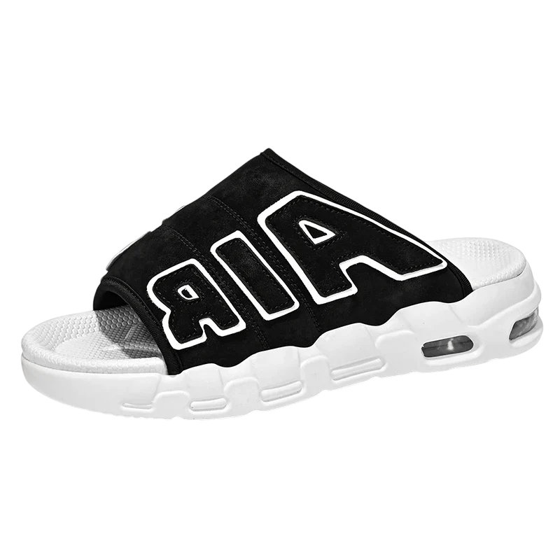 Chinelo Nike Air More UpTempo Slide Branco/Preto