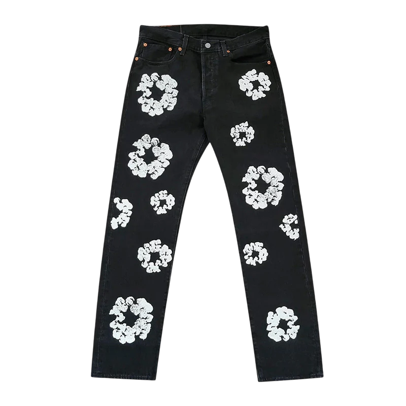 Calça Jeans Light Wash Denim Tears x Levi's Preto