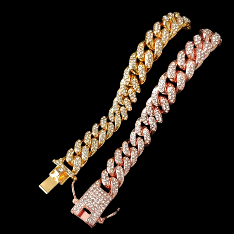 Pulseira Cravejada Hip Hop Cuban Zircônia
