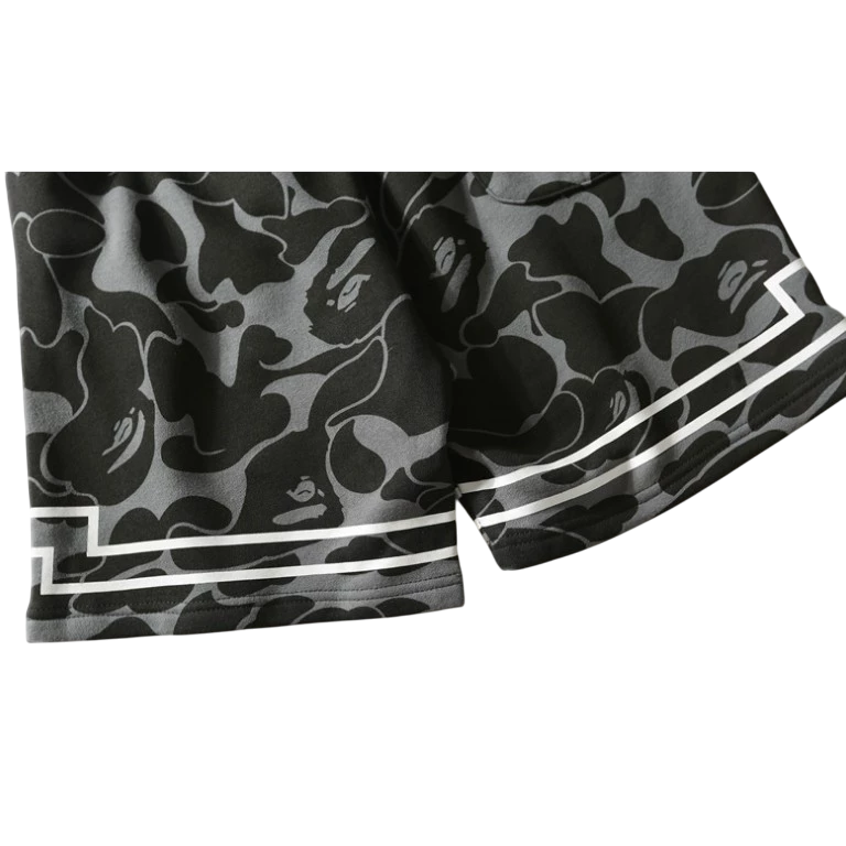 Bermuda Bape Bapesta Camuflada Cinza