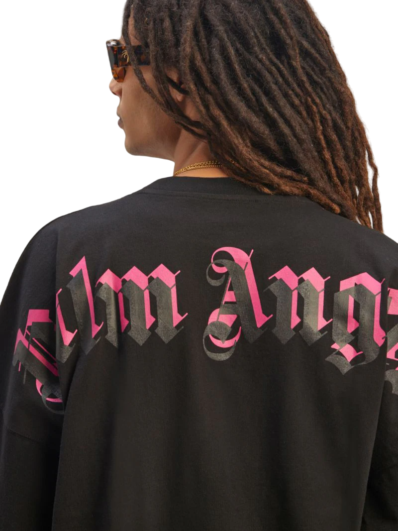 Camiseta Palm Angels Double Logo Preta