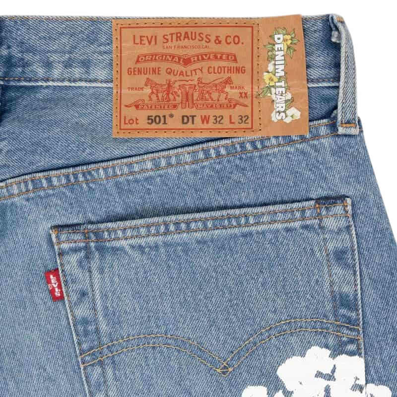 Calça Jeans Light Wash Denim Tears x Levi's Azul