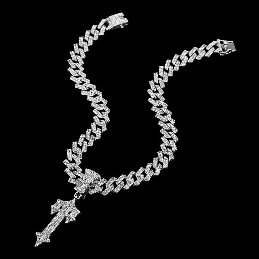 kit Corrente Cravejada E Pingente TrapStar Cuban