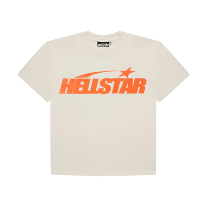 Camiseta Hellstar Classic T-Shirt Branca/Laranja