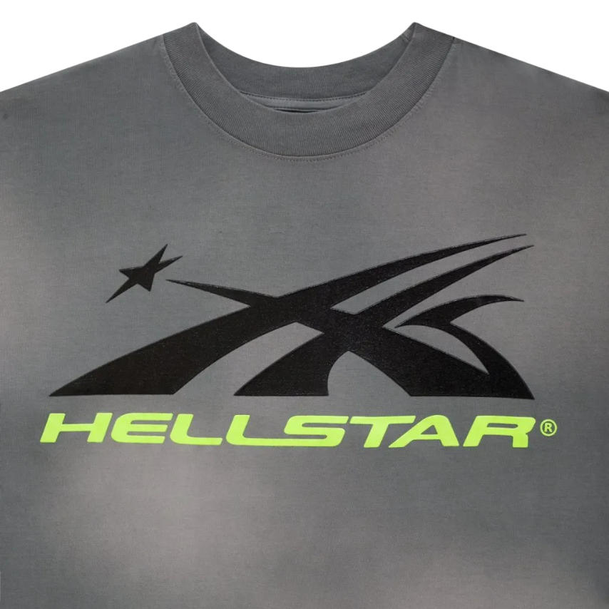 Camiseta Hellstar Sports Core Logo Gel Cinza