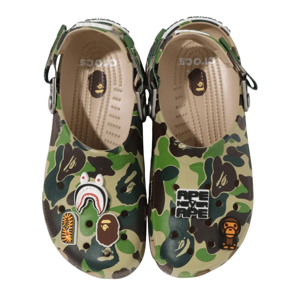 Crocs x Bape Classic Clog Camo Green