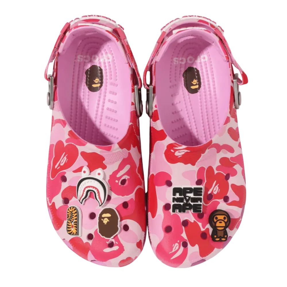 Crocs x Bape Classic Clog Camo Pink