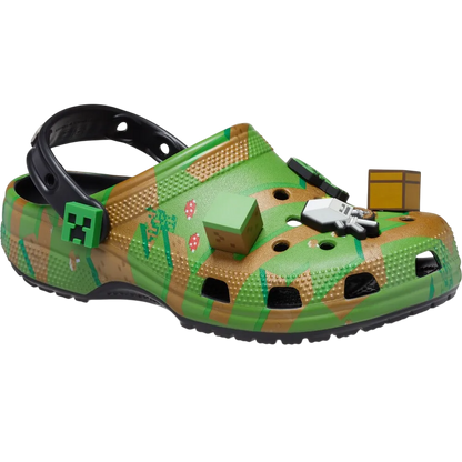 Sandália Crocs x Minecraft Classic Clog Verde Escuro