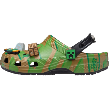 Sandália Crocs x Minecraft Classic Clog Verde Escuro