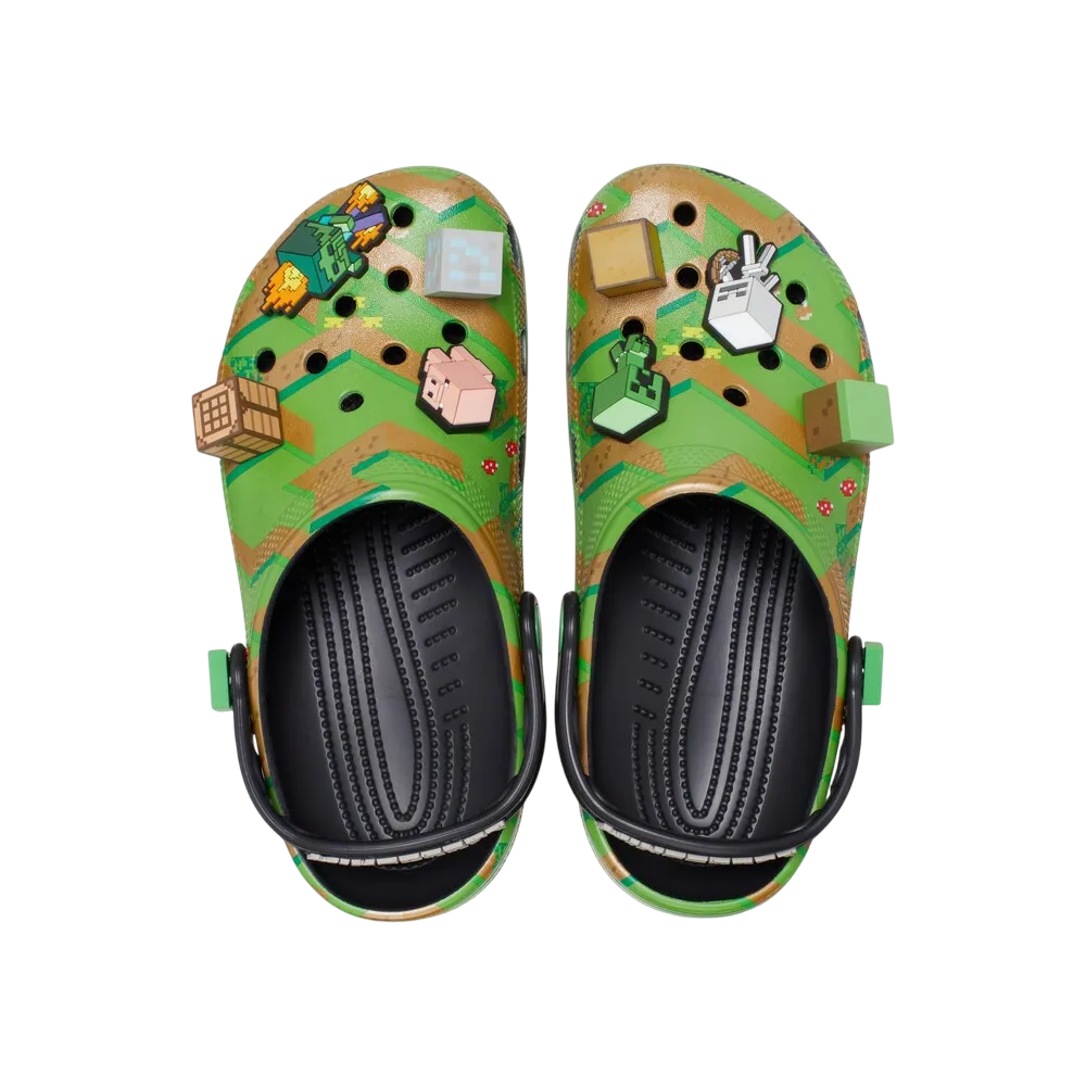 Sandália Crocs x Minecraft Classic Clog Verde Escuro