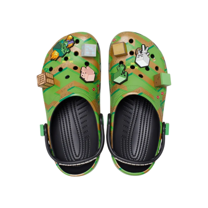 Sandália Crocs x Minecraft Classic Clog Verde Escuro