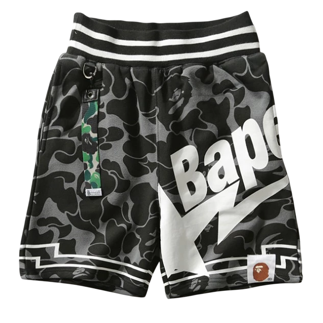 Bermuda Bape Bapesta Camuflada Cinza