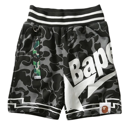 Bermuda Bape Bapesta Camuflada Cinza