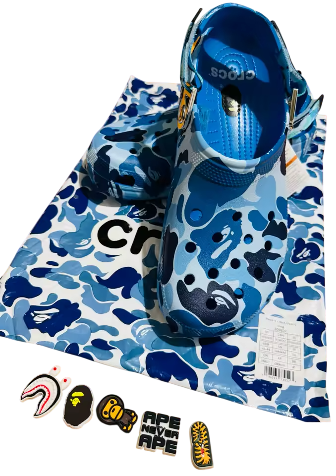 Crocs x Bape Classic Clog Camo Blue