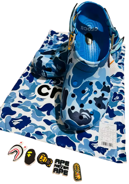 Crocs x Bape Classic Clog Camo Blue