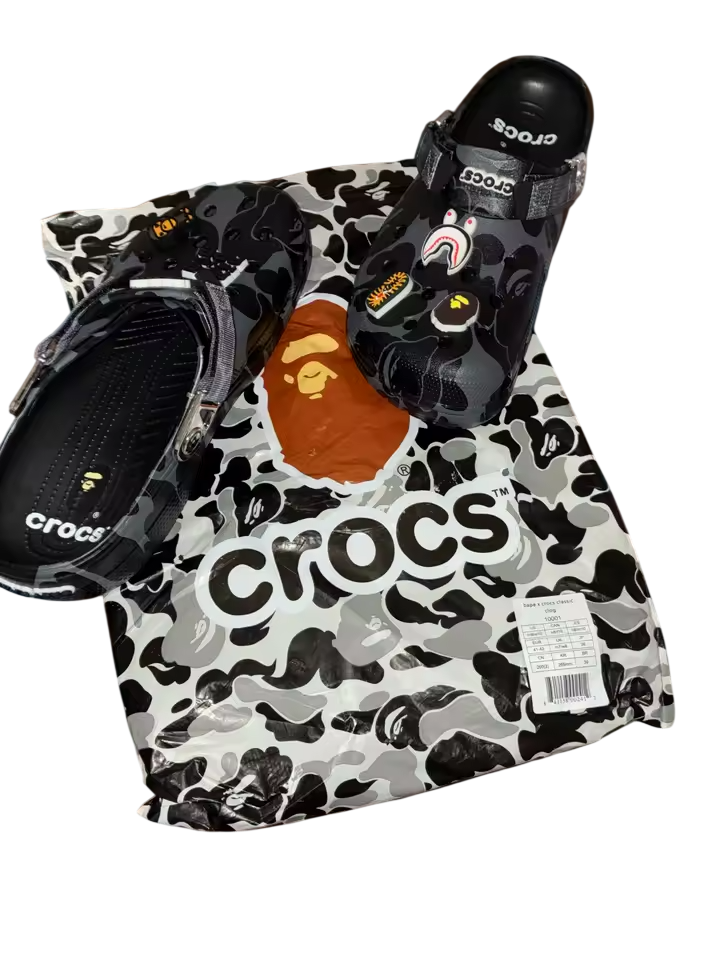 Crocs x Bape Classic Clog Camo Black