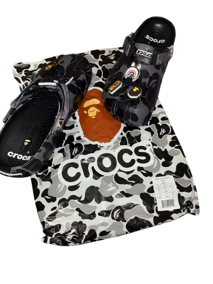 Crocs x Bape Classic Clog Camo Black