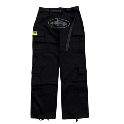 Calça Corteiz Guerillaz Cargo Logo Cinza