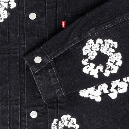 Jaqueta Jeans Light Wash Denim Tears x Levi's Preta