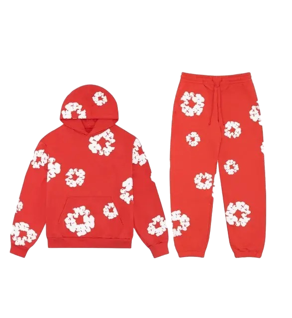 Conjunto Moletom The Cotton Wreath Denim Tears Vermelho