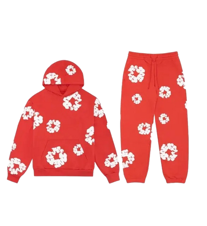 Conjunto Moletom The Cotton Wreath Denim Tears Vermelho