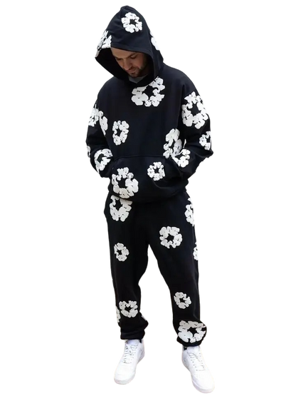 Conjunto Moletom The Cotton Wreath Denim Tears Preto