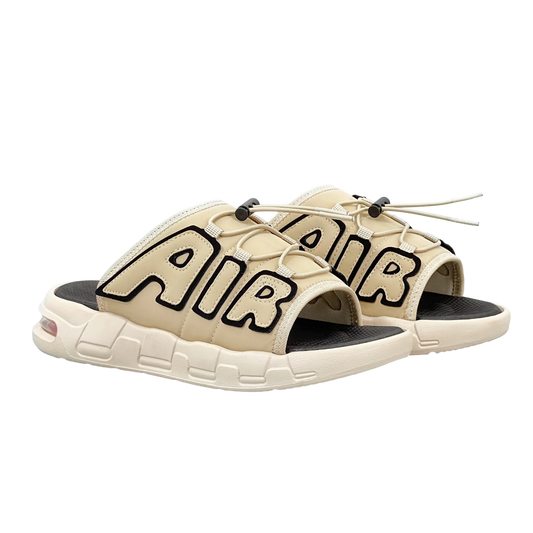 Chinelo Nike Air UpTempo Slide Cadarço Bege