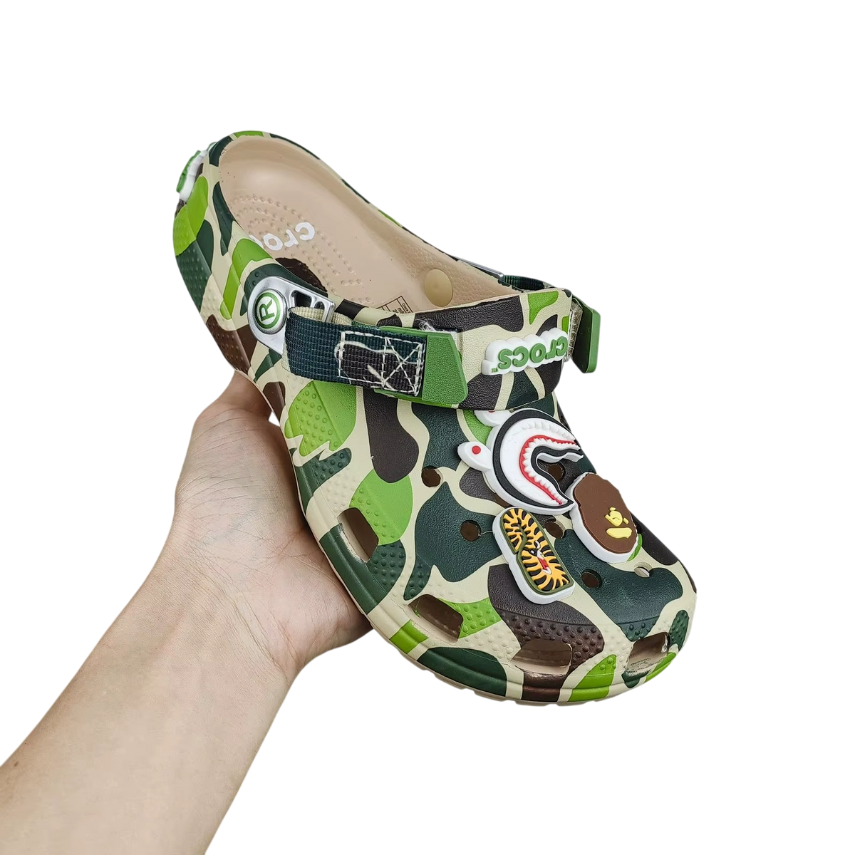Crocs x Bape Classic Clog Camo Green