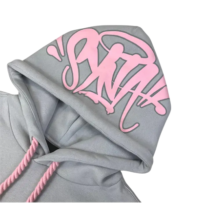 Conjunto Moletom Syna World Cinza/Rosa