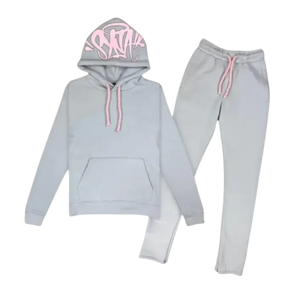 Conjunto Moletom Syna World Cinza/Rosa