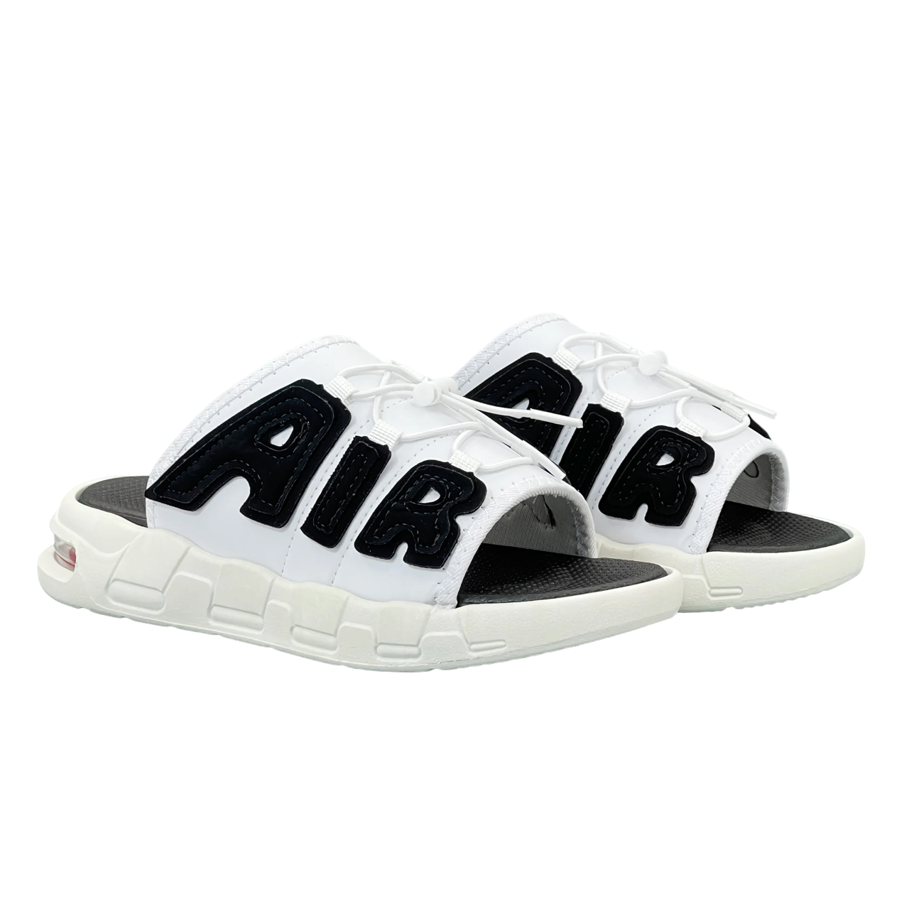 Chinelo Nike Air UpTempo Slide Cadarço Branco