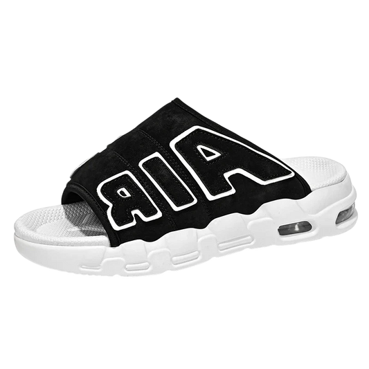 Chinelo Nike Air More UpTempo Slide Branco/Preto