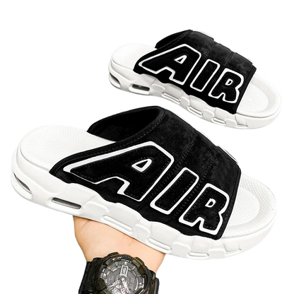 Chinelo Nike Air More UpTempo Slide Branco/Preto