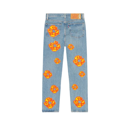 Calça Jeans Light Wash Denim Tears x Offset Set It Of Azul