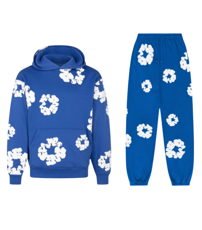 Conjunto Moletom The Cotton Wreath Denim Tears Azul