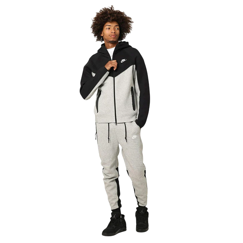 Conjunto Nike Tech Fleece Cinza/Preto