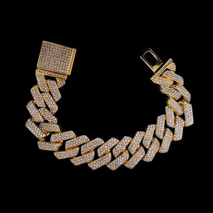 Pulseira Premium Cravejada Hip Hop Cuban Zircônia 20mm
