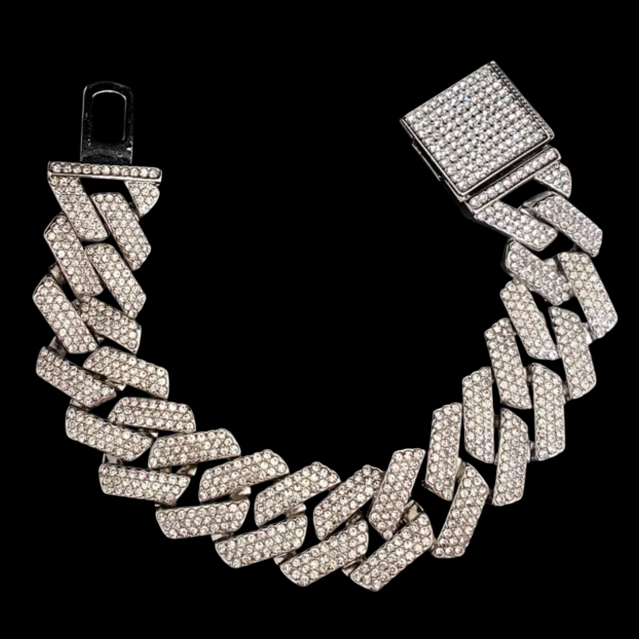 Pulseira Premium Cravejada Hip Hop Cuban Zircônia 20mm