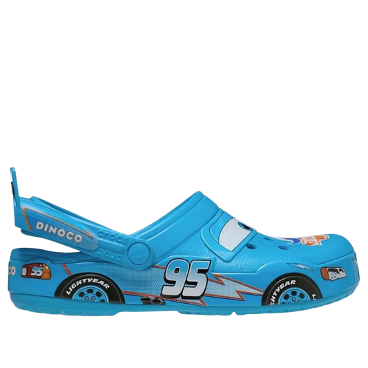 Sandália Crocs x Lightning McQueen Dinoco Blue