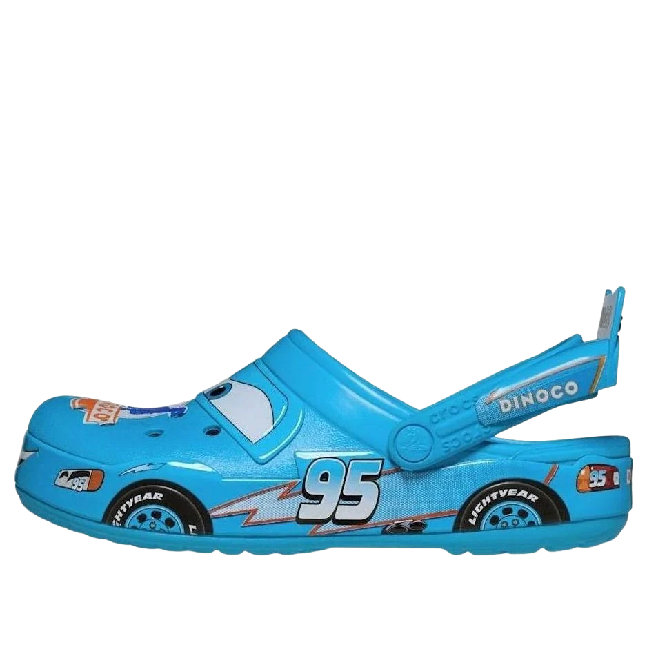 Sandália Crocs x Lightning McQueen Dinoco Blue