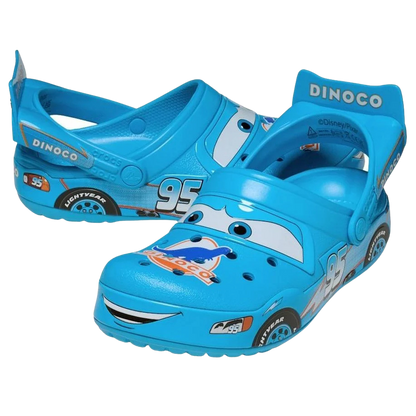 Sandália Crocs x Lightning McQueen Dinoco Blue