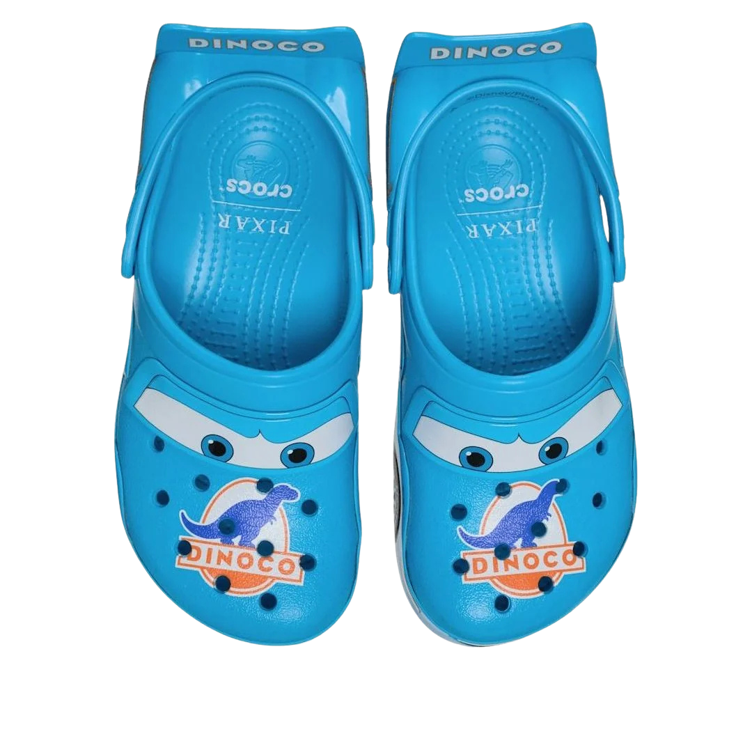 Sandália Crocs x Lightning McQueen Dinoco Blue